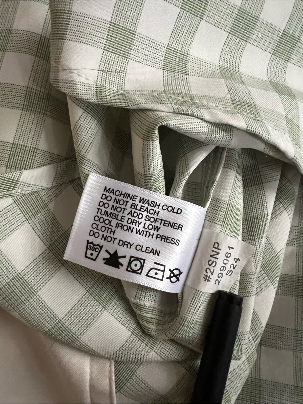 Orvis Light Green Plaid Button-Down Technical Work Shirt - Picture 9 of 11